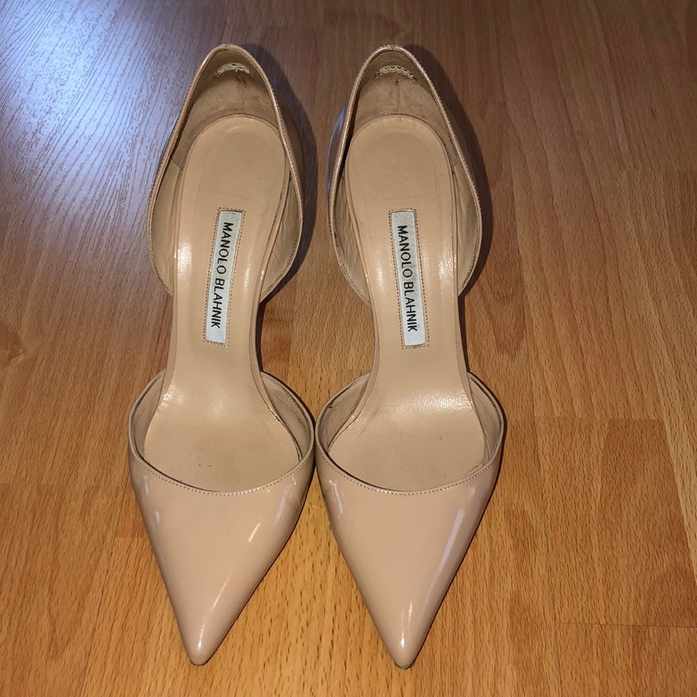 Original Manolo Blahnik with box and shoe bag.